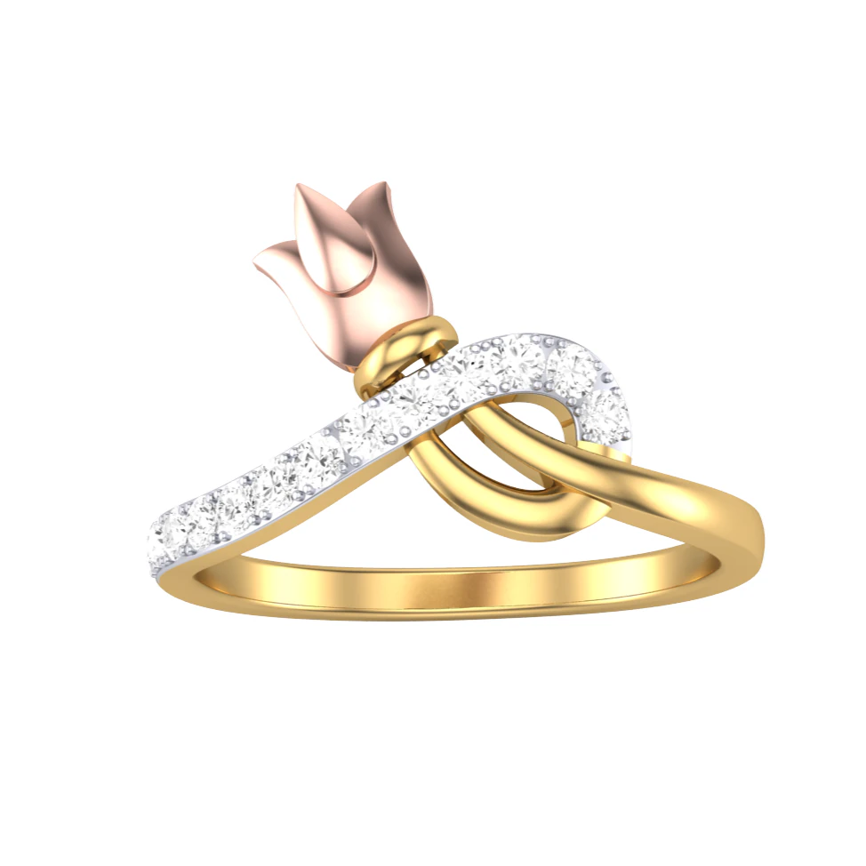 Printable 3D jewelry model of Lady diamond ring 3D Model .c4d .max .obj .3ds .fbx .stl .blend 