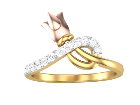 Printable 3D jewelry model of Lady diamond ring 3D Model