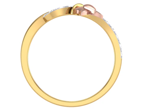 Printable 3D jewelry model of Lady diamond ring 3D Model