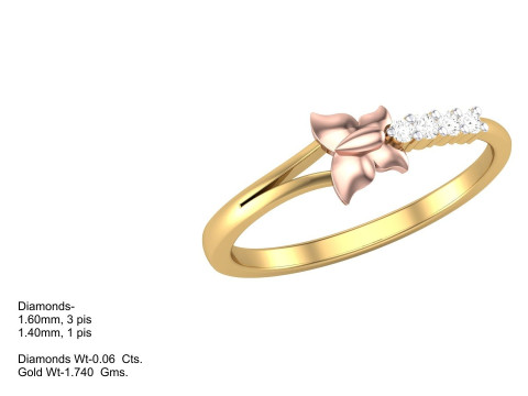 Printable 3D jewelry model of Lady diamond ring Modello 3D