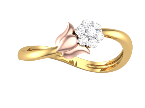 Printable 3D jewelry model of Lady diamond ring 3D Model