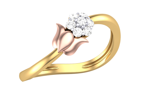 Printable 3D jewelry model of Lady diamond ring 3D Model