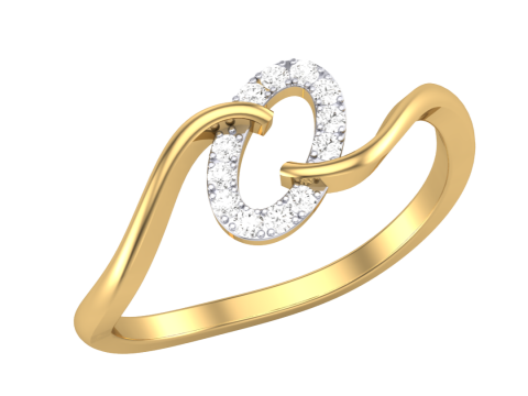 Printable 3D jewelry model of Lady diamond ring 3D Модель