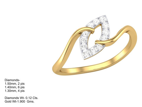 Printable 3D jewelry model of Lady diamond ring 3D Модель