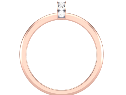 Printable 3D jewelry model of Lady diamond ring Modèle 3D
