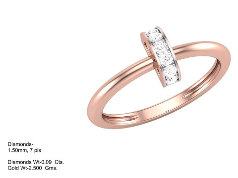 Printable 3D jewelry model of Lady diamond ring Modèle 3D