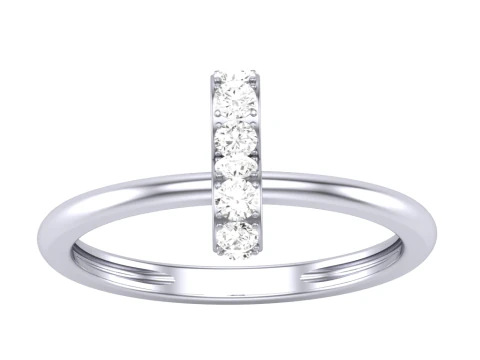 Printable 3D jewelry model of Lady diamond ring 3D Model