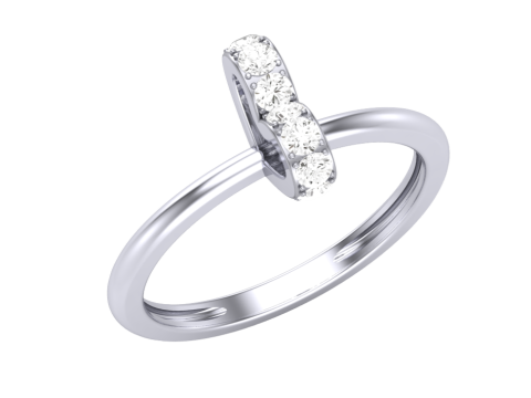 Printable 3D jewelry model of Lady diamond ring 3Dモデル