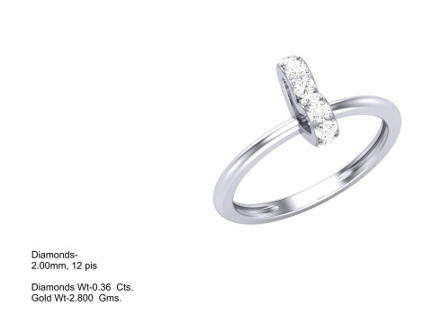 Printable 3D jewelry model of Lady diamond ring 3Dモデル