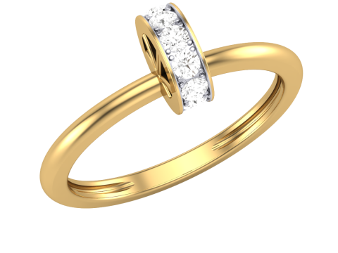 Printable 3D jewelry model of Lady diamond ring 3D Model