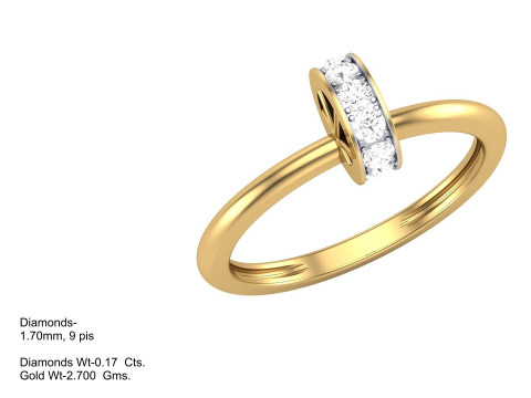 Printable 3D jewelry model of Lady diamond ring 3D Model