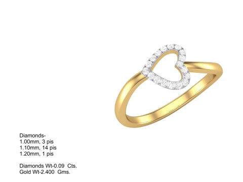 Printable 3D jewelry model of Lady diamond ring 3D Model
