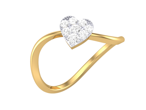 Printable 3D jewelry model of Lady diamond ring 3D Model