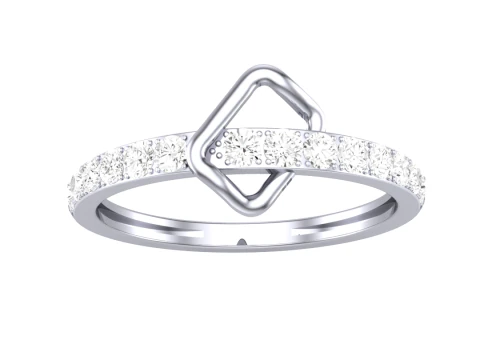 Printable 3D jewelry model of Lady diamond ring 3D Model