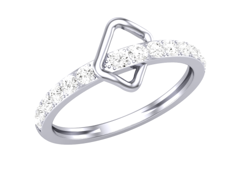 Printable 3D jewelry model of Lady diamond ring 3D Модель