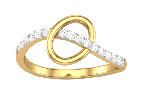 Printable 3D jewelry model of Lady diamond ring 3D Modell