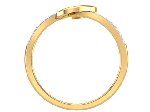 Printable 3D jewelry model of Lady diamond ring 3D Model