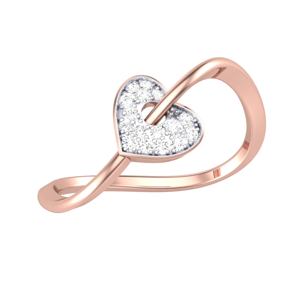Printable 3D jewelry model of Lady diamond ring 3D Model .c4d .max .obj .3ds .fbx .stl .blend 