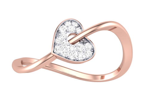 Printable 3D jewelry model of Lady diamond ring Modello 3D