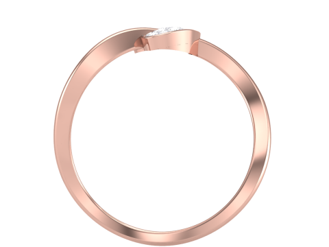 Printable 3D jewelry model of Lady diamond ring Modello 3D