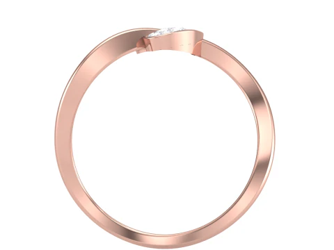 Printable 3D jewelry model of Lady diamond ring 3D Model