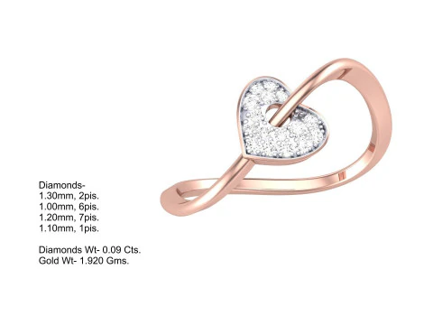 Printable 3D jewelry model of Lady diamond ring 3D Model