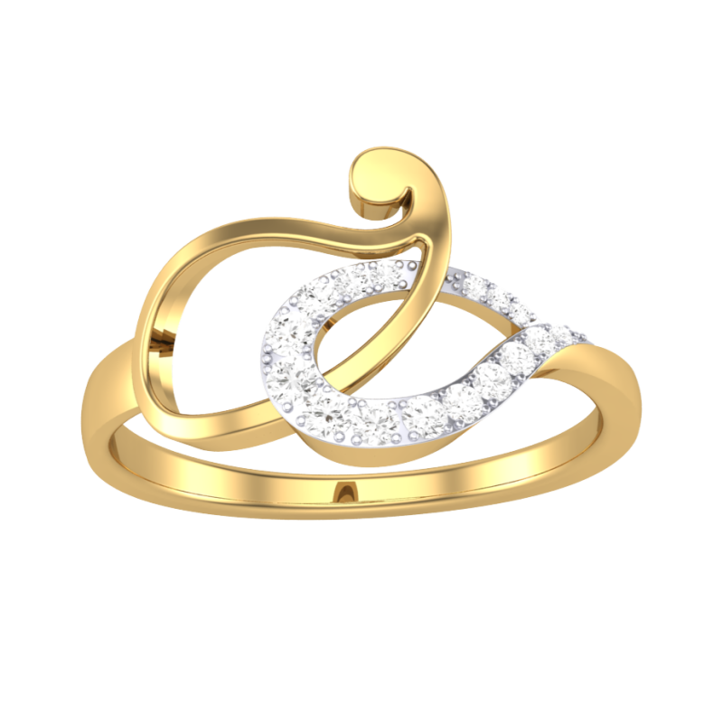 Printable 3D jewelry model of Lady diamond ring 3D 模型 .c4d .max .obj .3ds .fbx .stl .blend