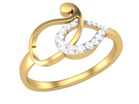 Printable 3D jewelry model of Lady diamond ring 3D Model