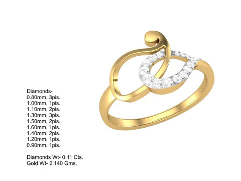 Printable 3D jewelry model of Lady diamond ring 3D Model