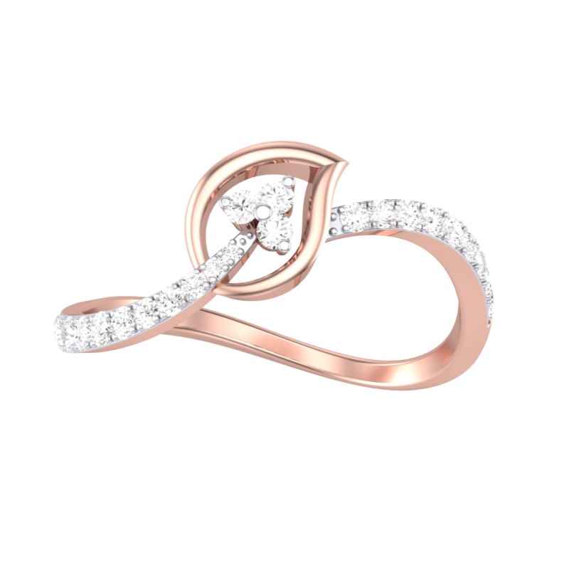 Printable 3D jewelry model of Lady diamond ring 3D मॉडल .c4d .max .obj .3ds .fbx .stl .blend
