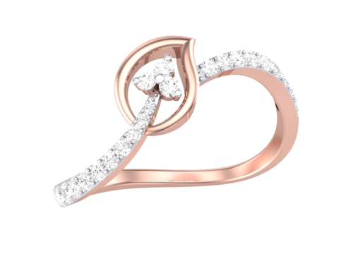 Printable 3D jewelry model of Lady diamond ring 3D मॉडल