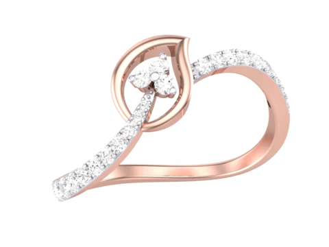 Printable 3D jewelry model of Lady diamond ring 3D Model