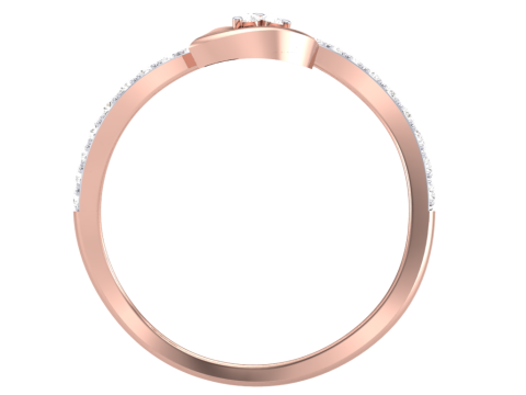 Printable 3D jewelry model of Lady diamond ring 3D मॉडल