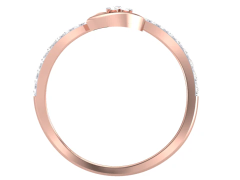 Printable 3D jewelry model of Lady diamond ring 3D Model
