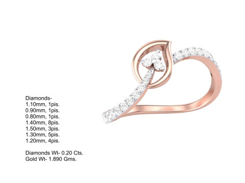 Printable 3D jewelry model of Lady diamond ring 3D मॉडल