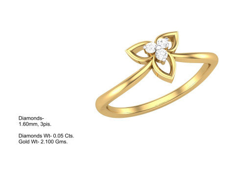 Printable 3D jewelry model of Lady diamond ring 3D 모델