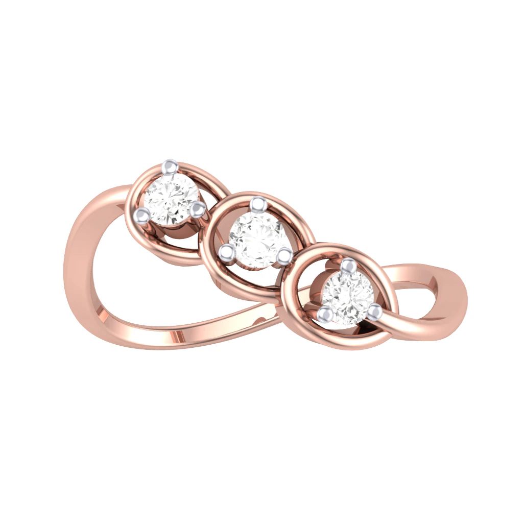 Printable 3D jewelry model of Lady diamond ring 3D Model .c4d .max .obj .3ds .fbx .stl .blend