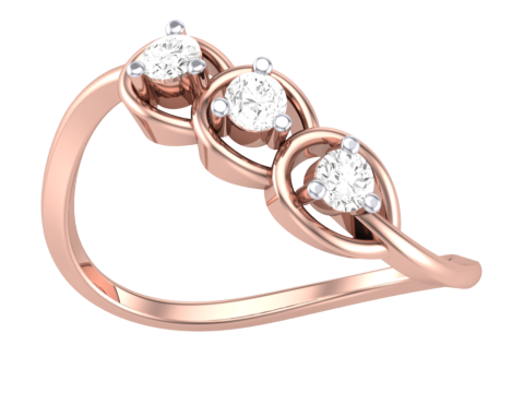 Printable 3D jewelry model of Lady diamond ring Model 3D