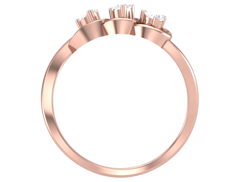 Printable 3D jewelry model of Lady diamond ring Model 3D