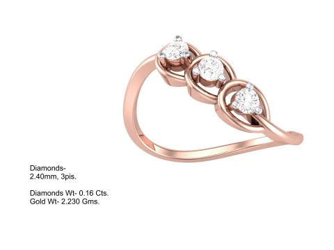 Printable 3D jewelry model of Lady diamond ring 3D Model