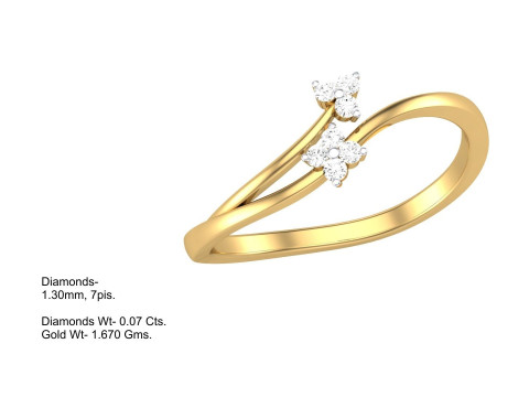 Printable 3D jewelry model of Lady diamond ring Modèle 3D