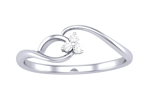 Modèle de bijoux 3D imprimable de la bague en diamant Lady Modèle 3D