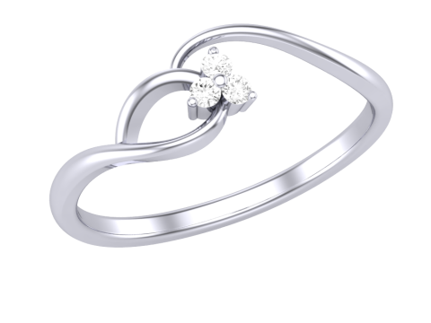 Printable 3D jewelry model of Lady diamond ring Modello 3D