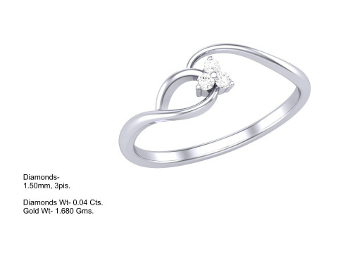 Printable 3D jewelry model of Lady diamond ring Modello 3D