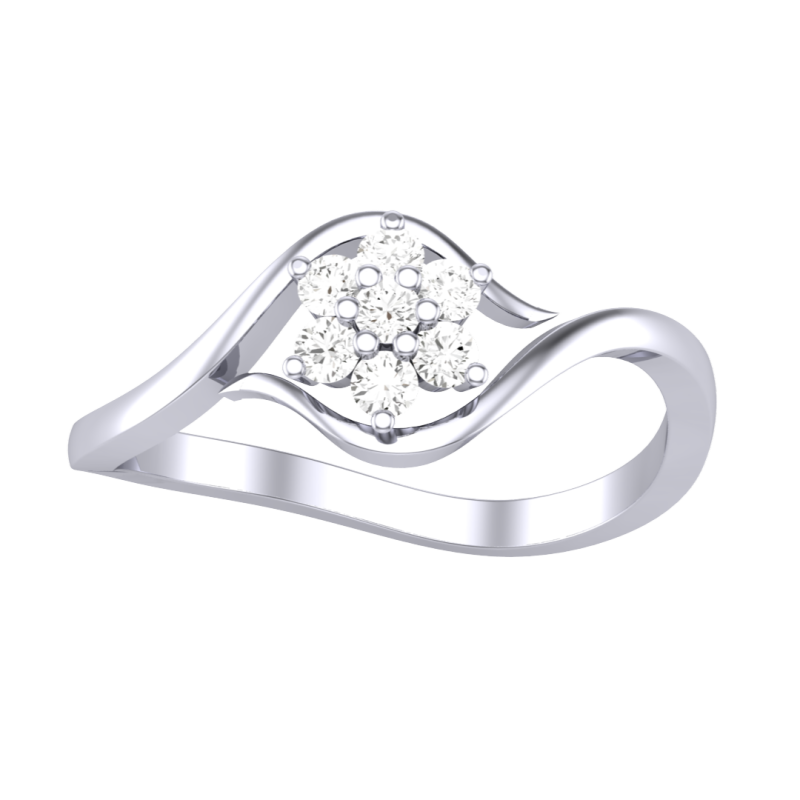 Printable 3D jewelry model of Lady diamond ring Modèle 3D .c4d .max .obj .3ds .fbx .stl .blend