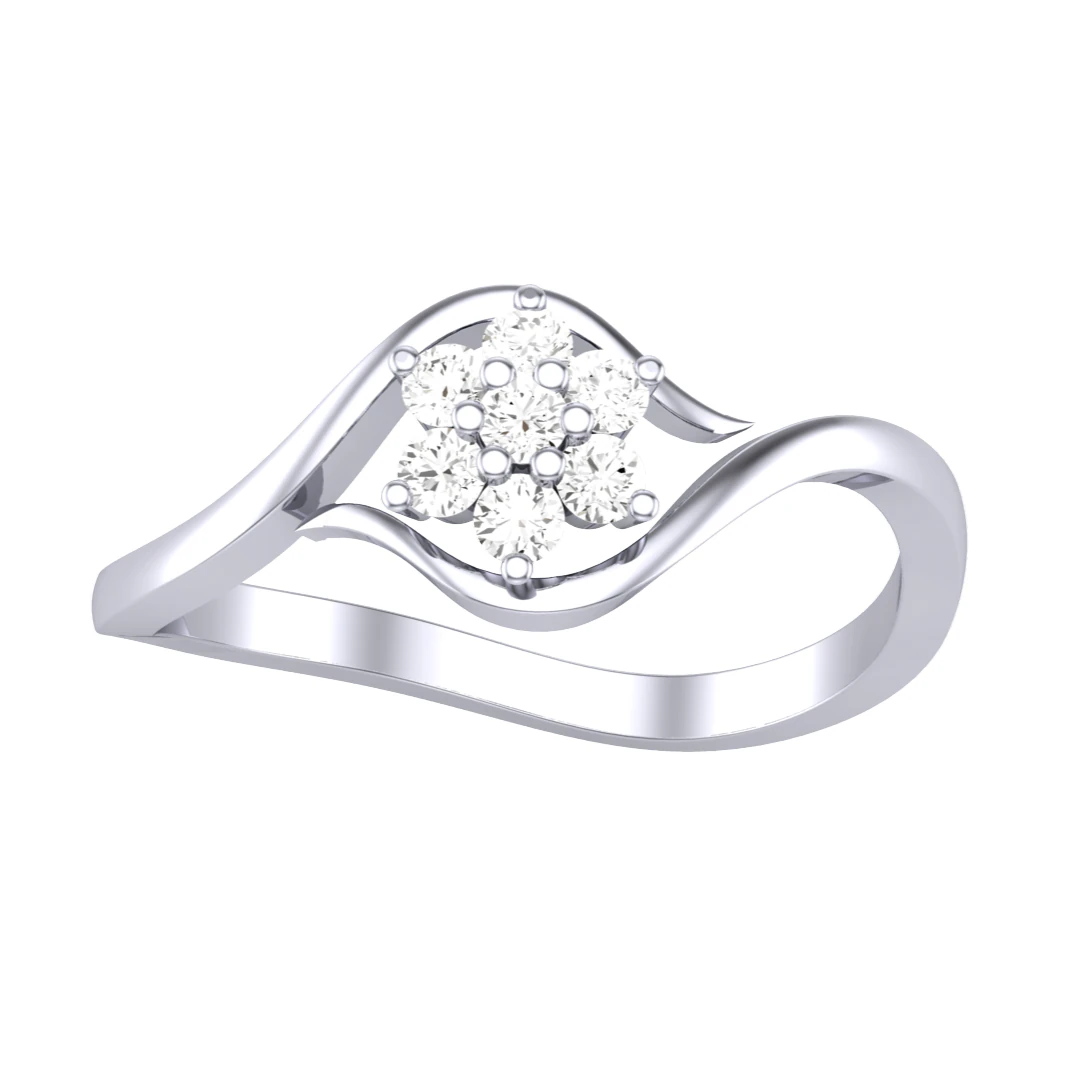 Printable 3D jewelry model of Lady diamond ring 3D Model .c4d .max .obj .3ds .fbx .stl .blend 
