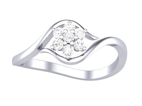 Printable 3D jewelry model of Lady diamond ring Modèle 3D