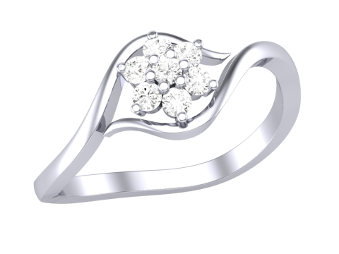 Printable 3D jewelry model of Lady diamond ring Modèle 3D