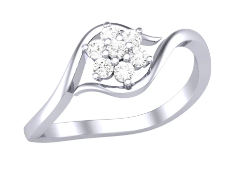 Printable 3D jewelry model of Lady diamond ring 3D Model