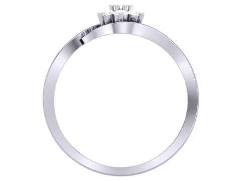 Printable 3D jewelry model of Lady diamond ring Modèle 3D
